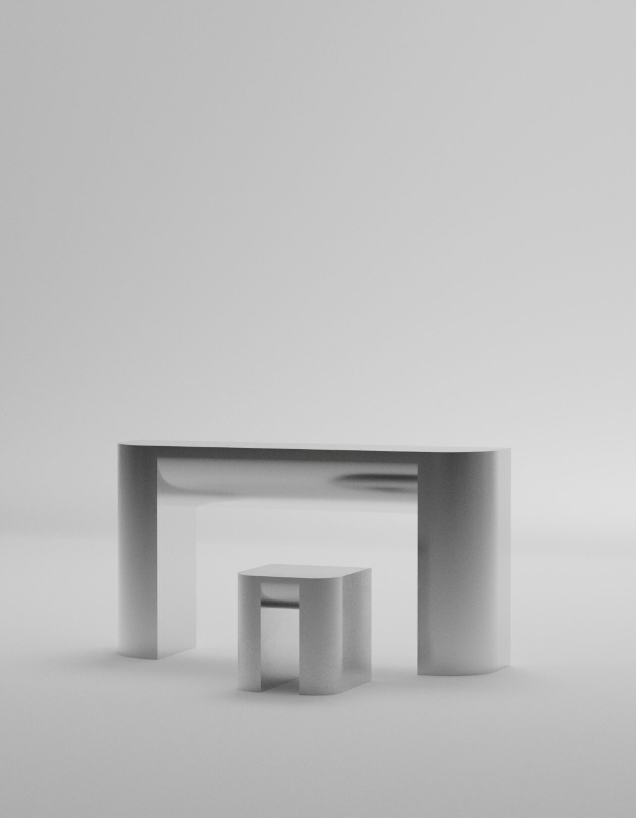 Hadge undum console stainless steel