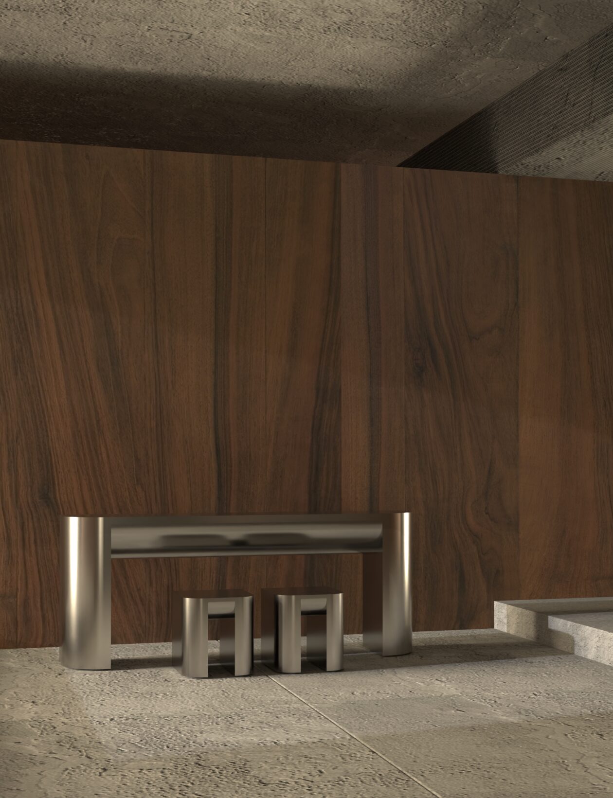 Hadge undum console stainless steel